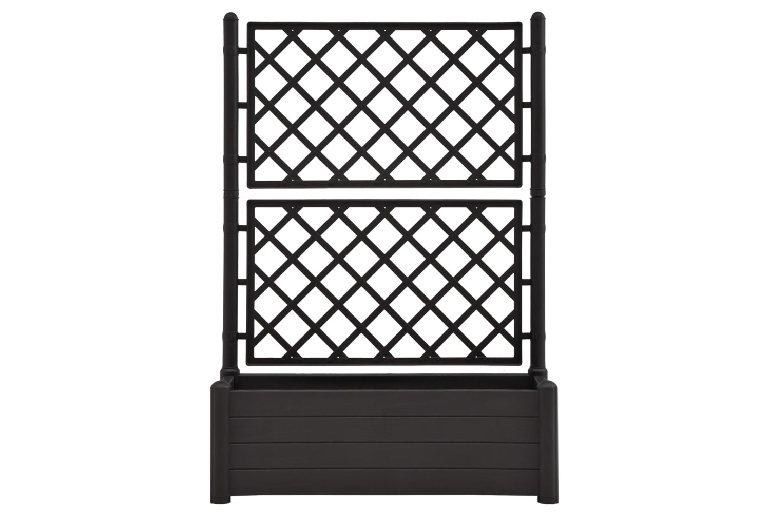 vidaXL 313985 Garden Planter With Trellis 100x43x142cm Pp Anthracite