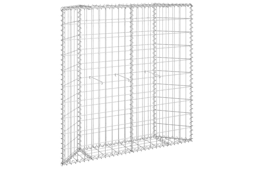 Vidaxl 145653 Trapezium Gabion Raised Bed Galvanised Steel 100x20x100 Cm