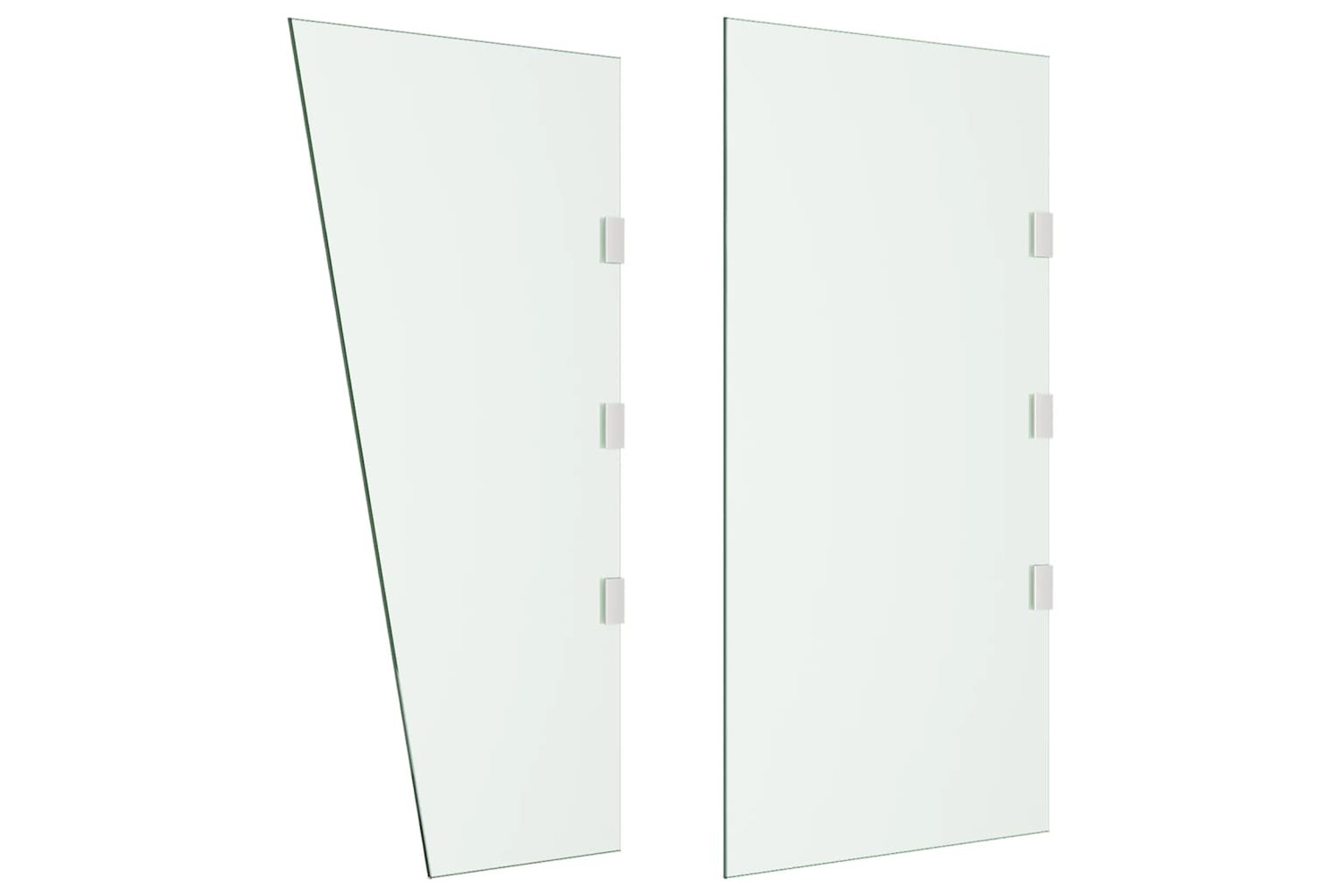 vidaXL 3095482 2 Piece Side Panels For Door Canopy Transparent Tempered Glass