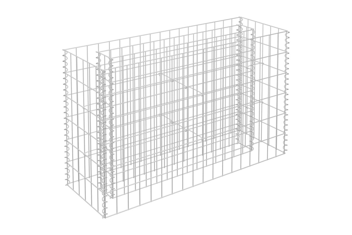 Vidaxl 145630 Gabion Raised Bed Galvanised Steel 90x30x60 Cm