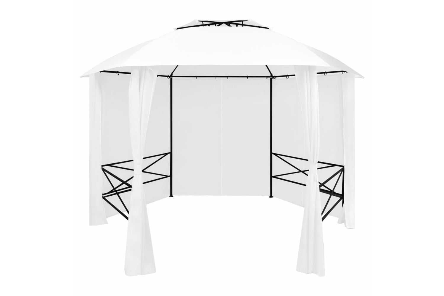 vidaXL 312234 Garden Marquee With Curtains 360x312x265cm White 180 G/m²