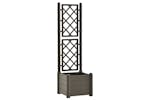 Vidaxl 313981 Garden Planter With Trellis 43x43x142 Cm Pp Anthracite