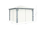 Vidaxl 48042 Gazebo With Curtain 300x300 Cm Cream Aluminium