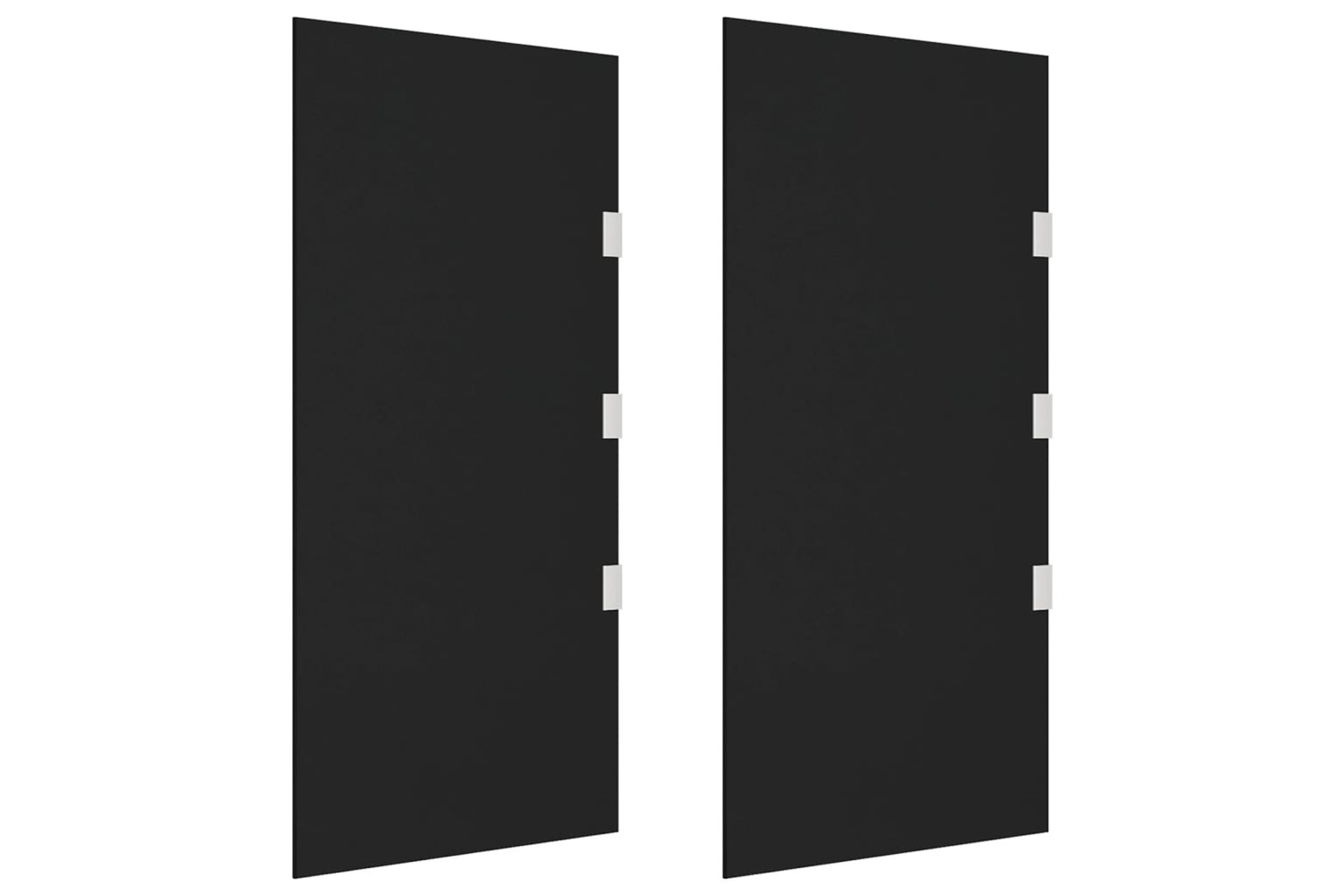 vidaXL 3095483 Side Panels For Door Canopy 2 Pcs Black Tempered Glass