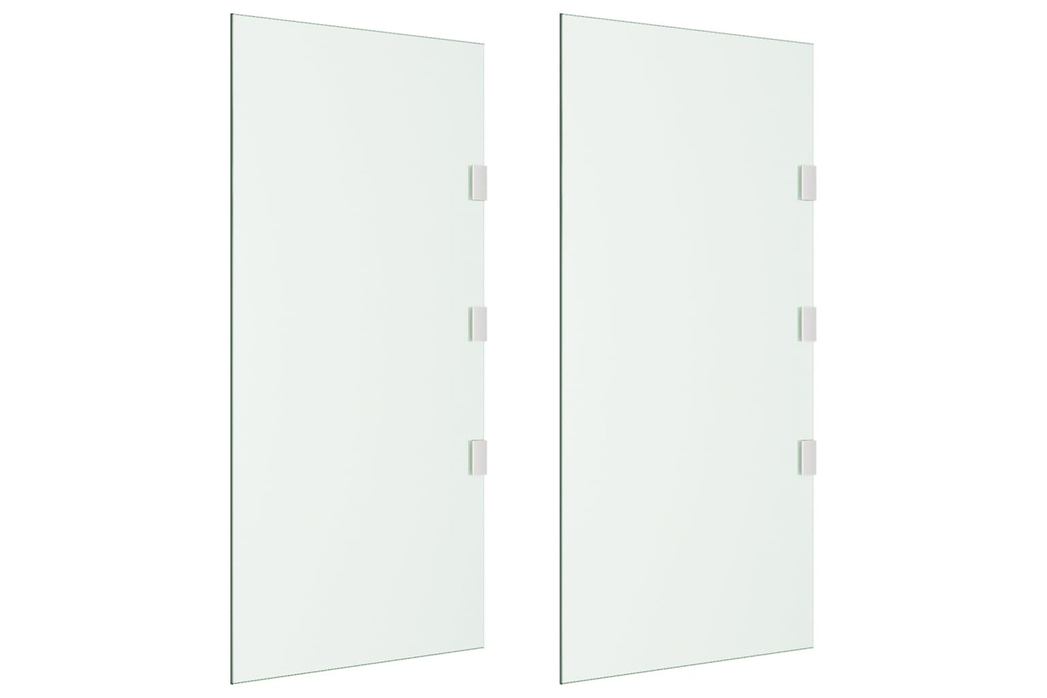 vidaXL 3095481 Side Panels For Door Canopy 2 Pcs Transparent Tempered Glass