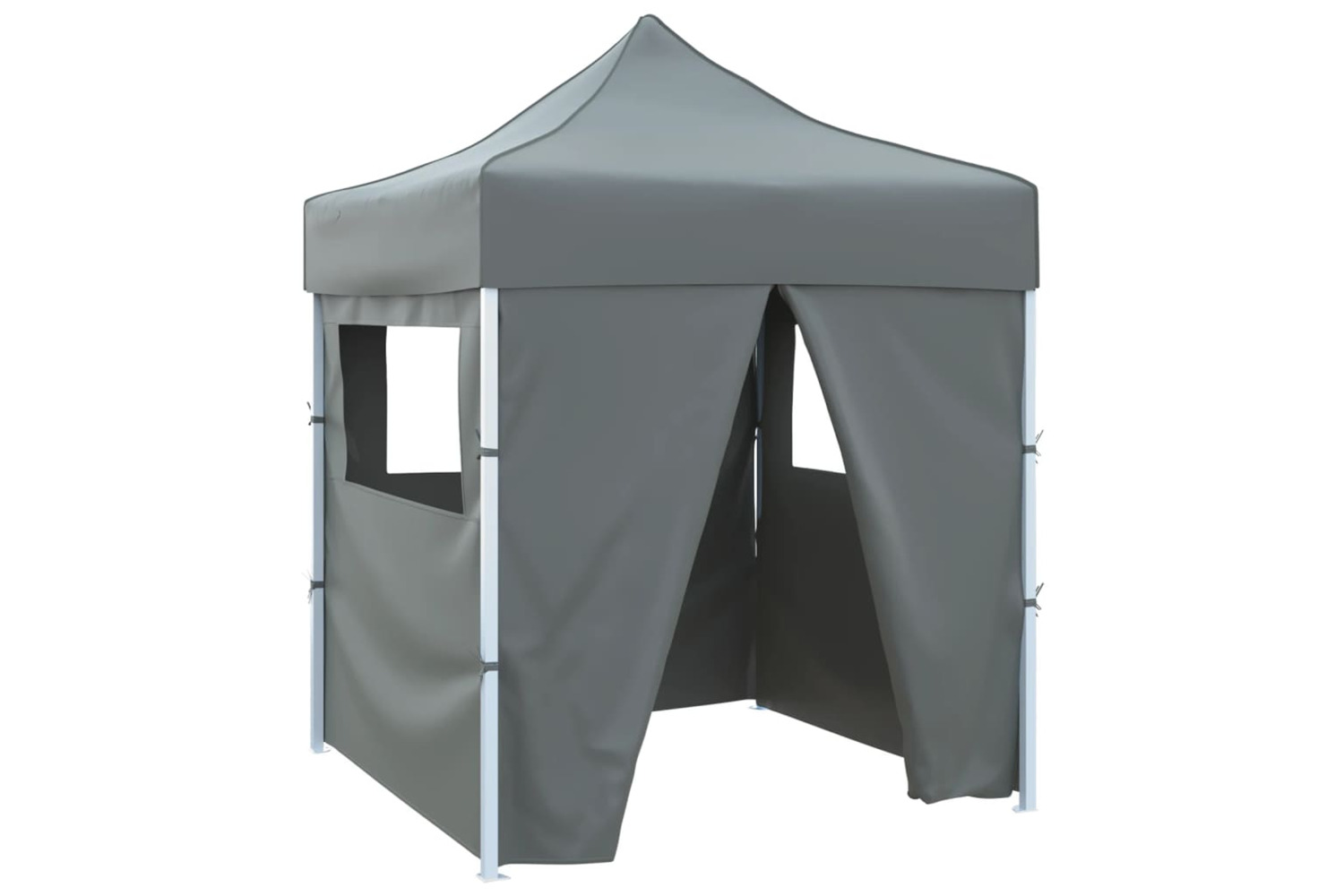 vidaXL Professional Folding Party Tent With 4 Sidewalls 2x2 M Steel Anthracite