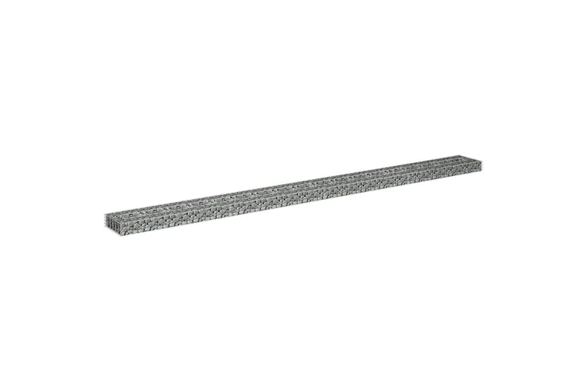 Vidaxl 145640 Gabion Raised Bed Galvanised Steel 360x30x10 Cm