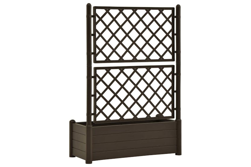 Vidaxl 313984 Garden Planter With Trellis 100x43x142 Cm Pp Mocha