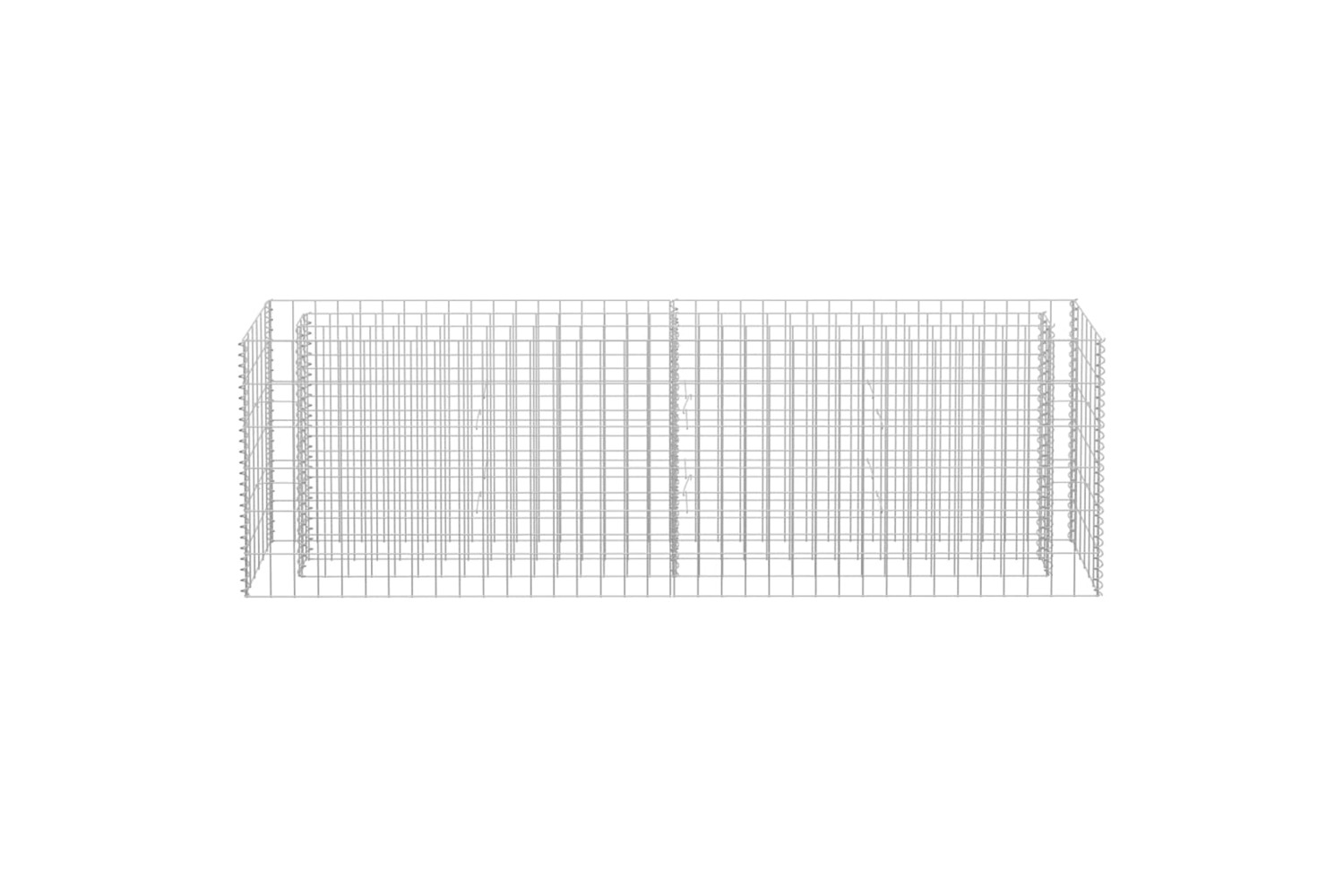 vidaXL 145634 Gabion Raised Bed Galvanised Steel 180x30x60cm