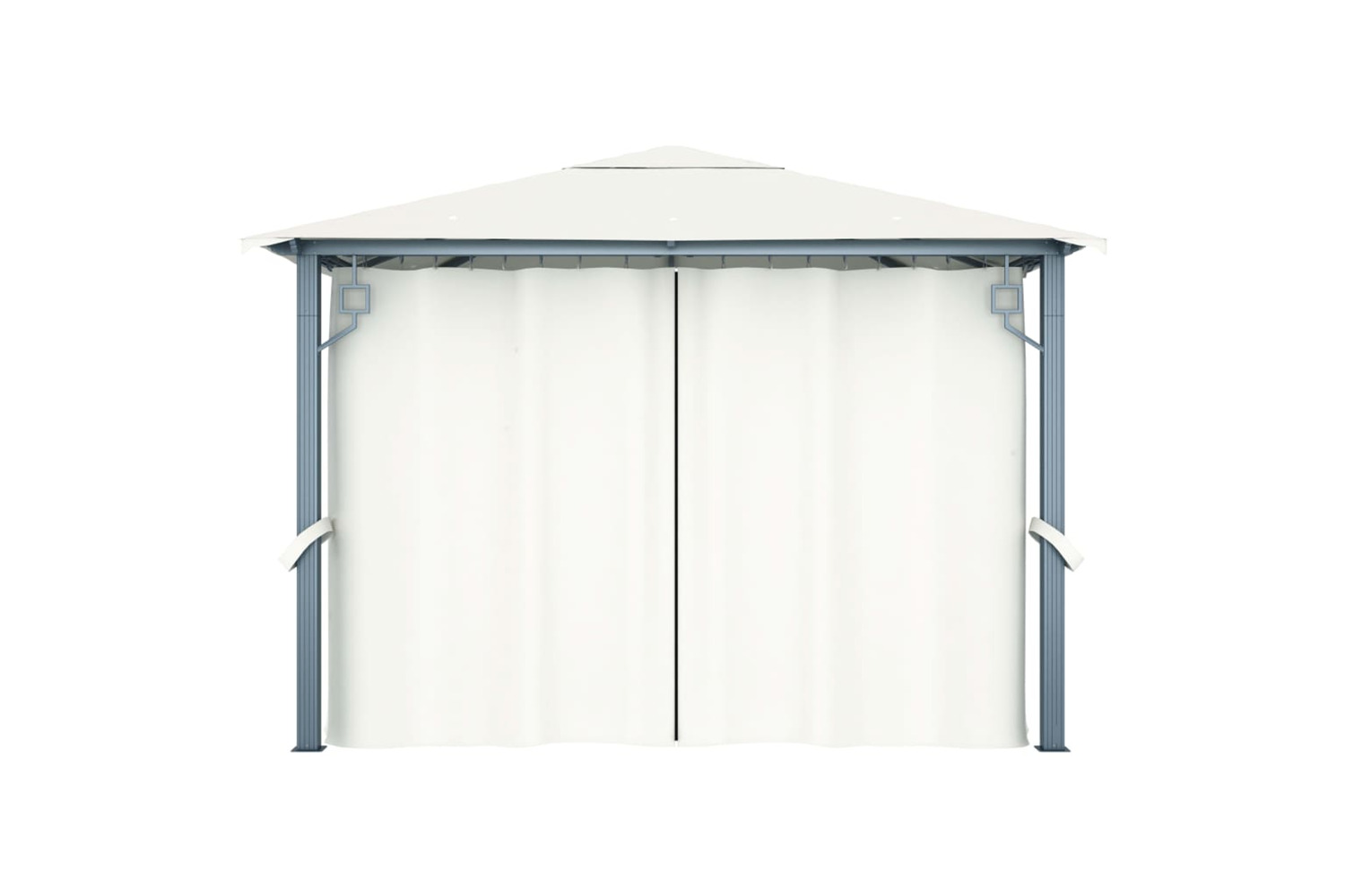 vidaXL 48042 Gazebo With Curtain 300x300cm Cream Aluminium