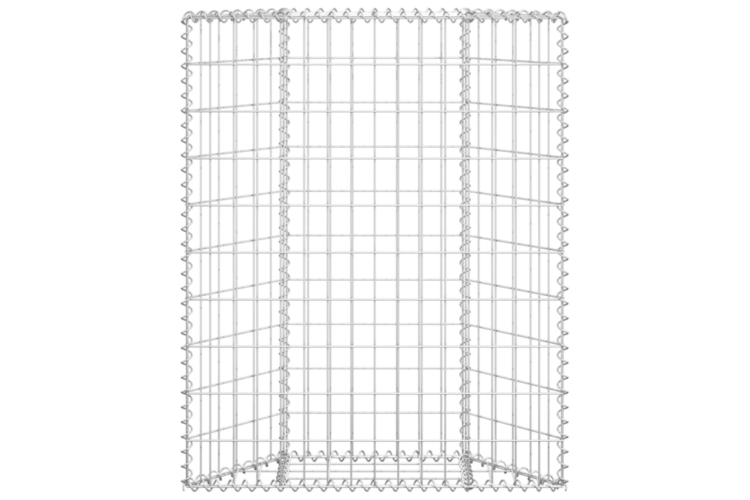 vidaXL 145652 Trapezium Gabion Raised Bed Galvanised Steel 80x20x100cm