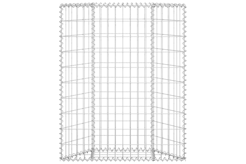 Vidaxl 145652 Trapezium Gabion Raised Bed Galvanised Steel 80x20x100 Cm