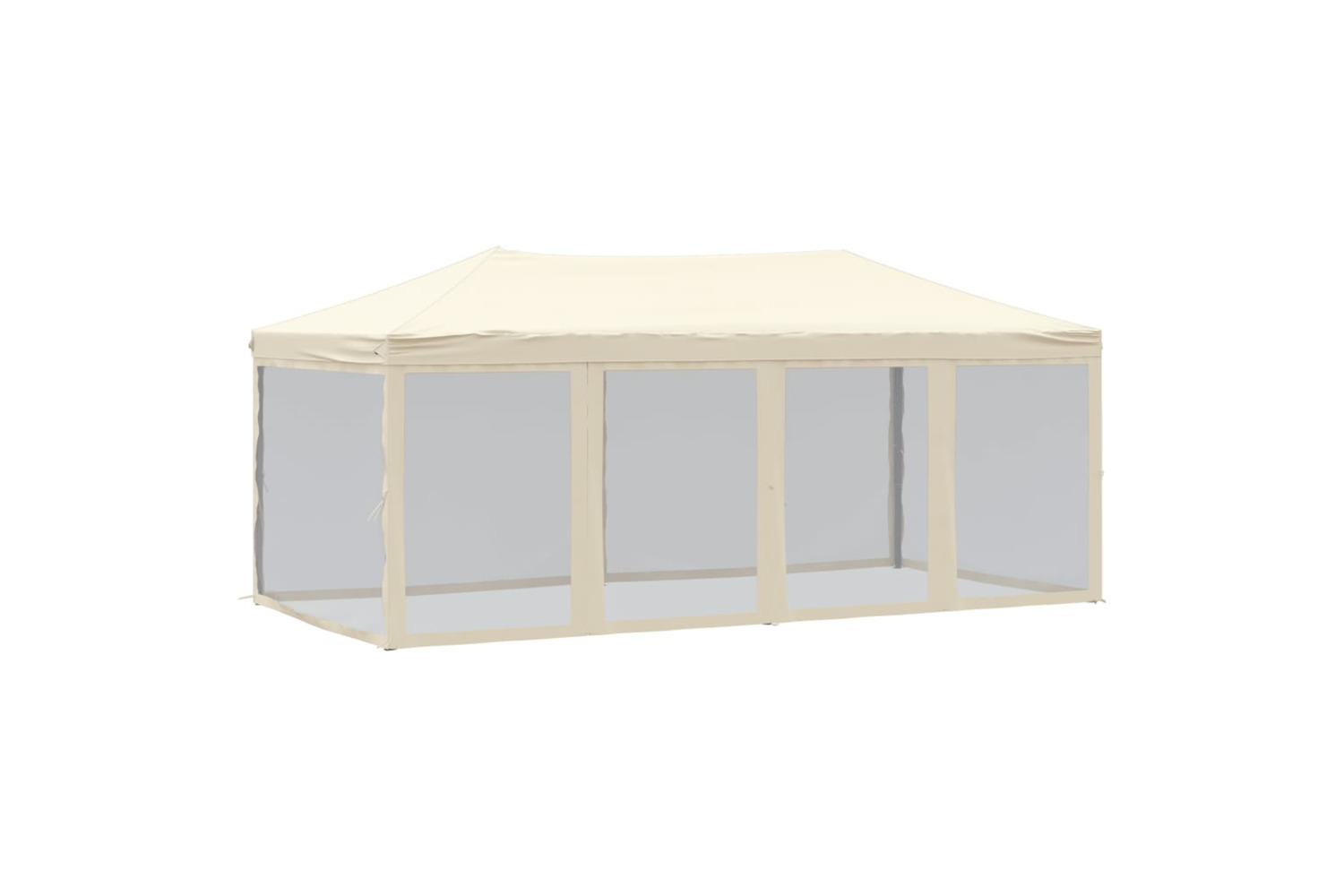 vidaXL Folding Party Tent With Sidewalls Cream 3x6 M