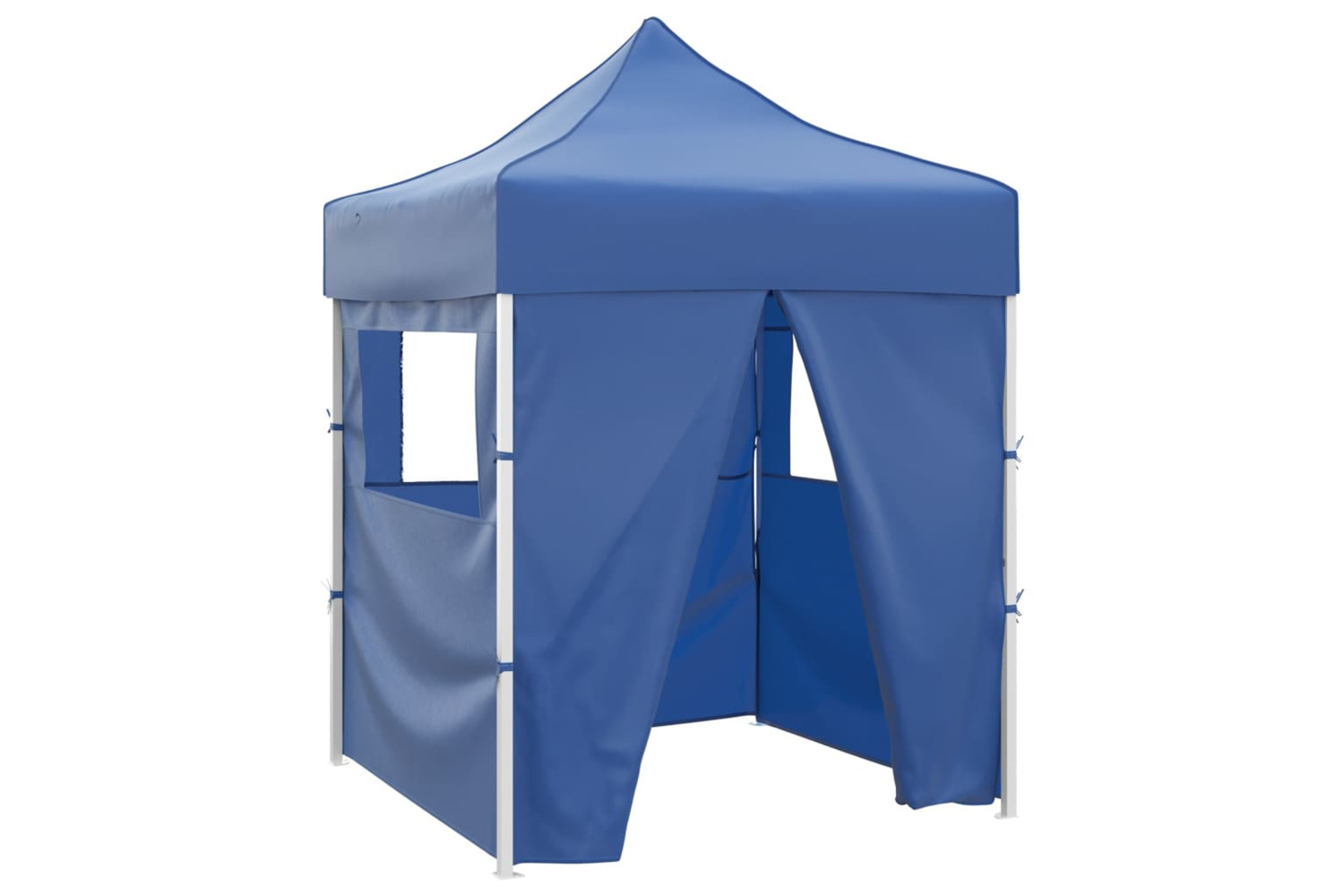 vidaXL Professional Folding Party Tent With 4 Sidewalls 2x2 M Steel Blue