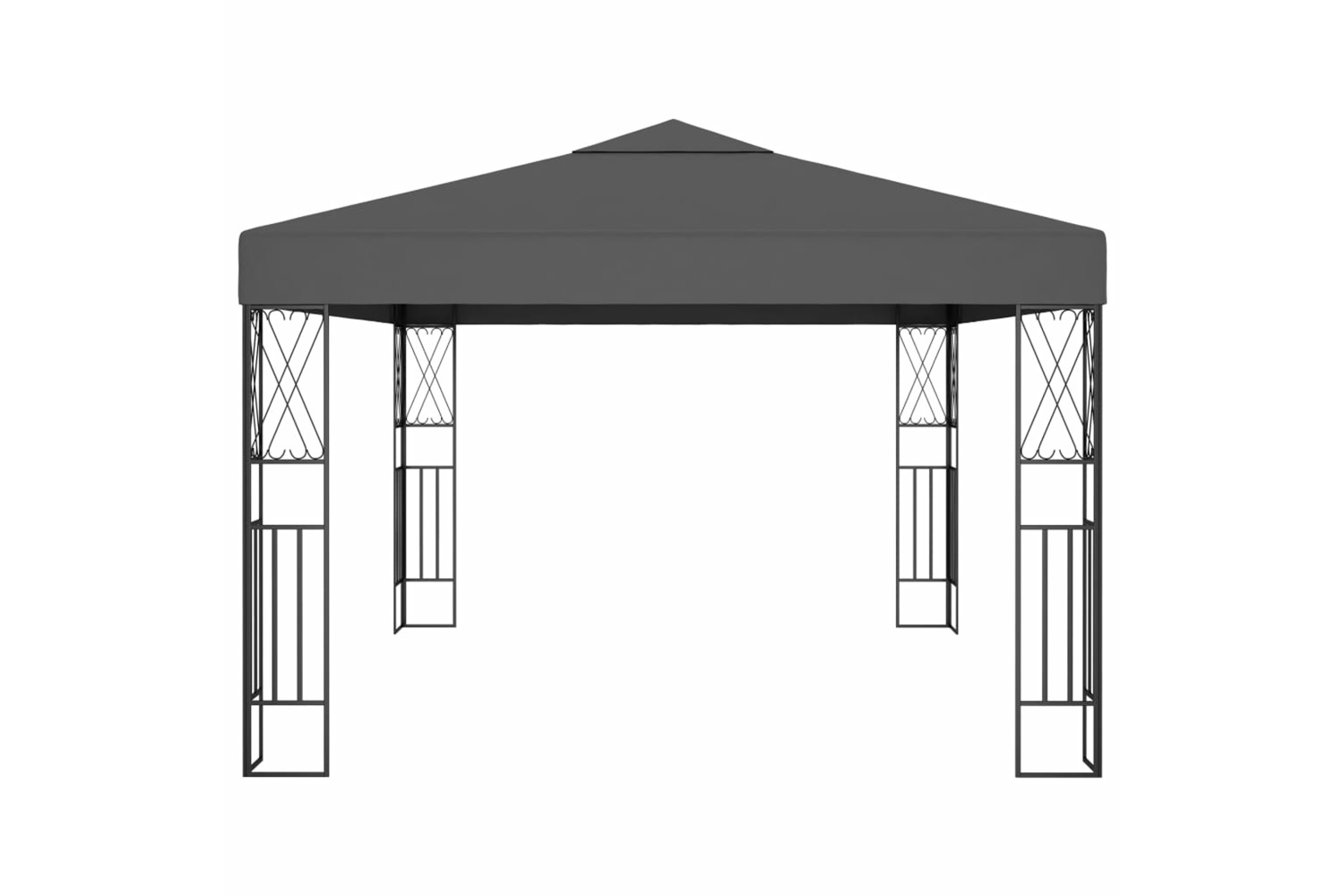 vidaXL 3070329 Gazebo With Led String Lights 3x4 M Anthracite Fabric