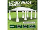 Vidaxl 310073 Gazebo With Curtains 600x298x270 Cm White 180g/mâ²