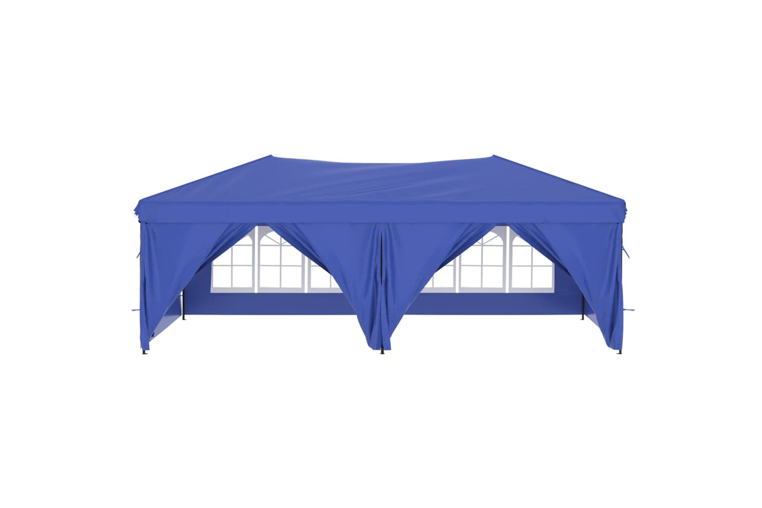 vidaXL 93542 Folding Party Tent With Sidewalls Blue 3x6 M