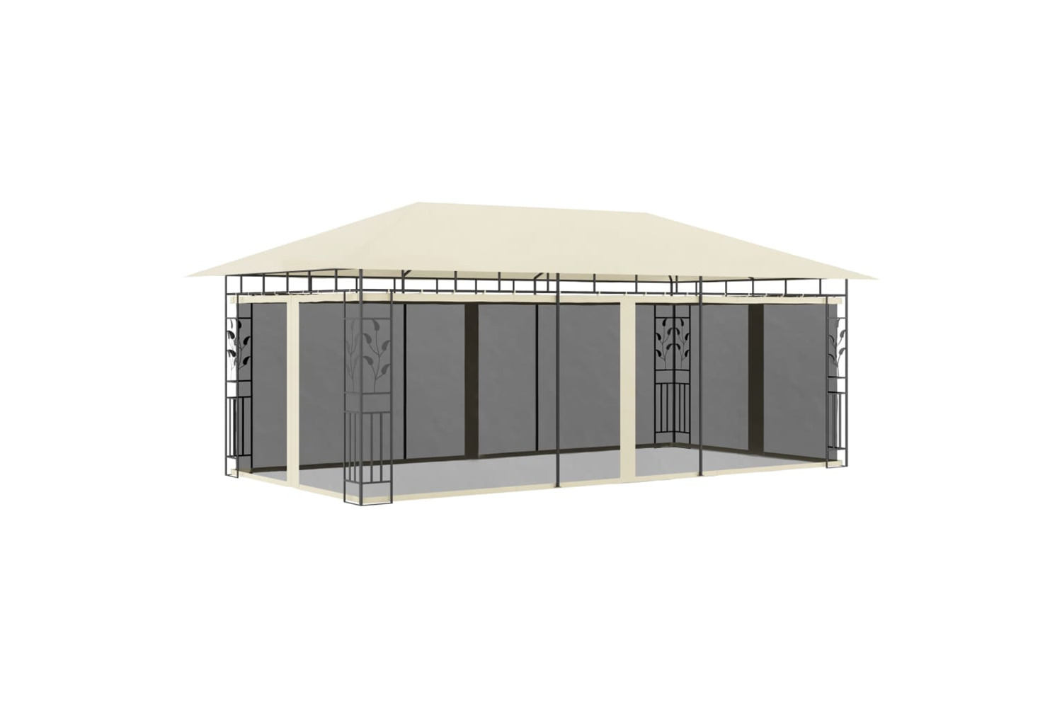 vidaXL 47971 Gazebo With Mosquito Net 6x3x2.73 M Cream