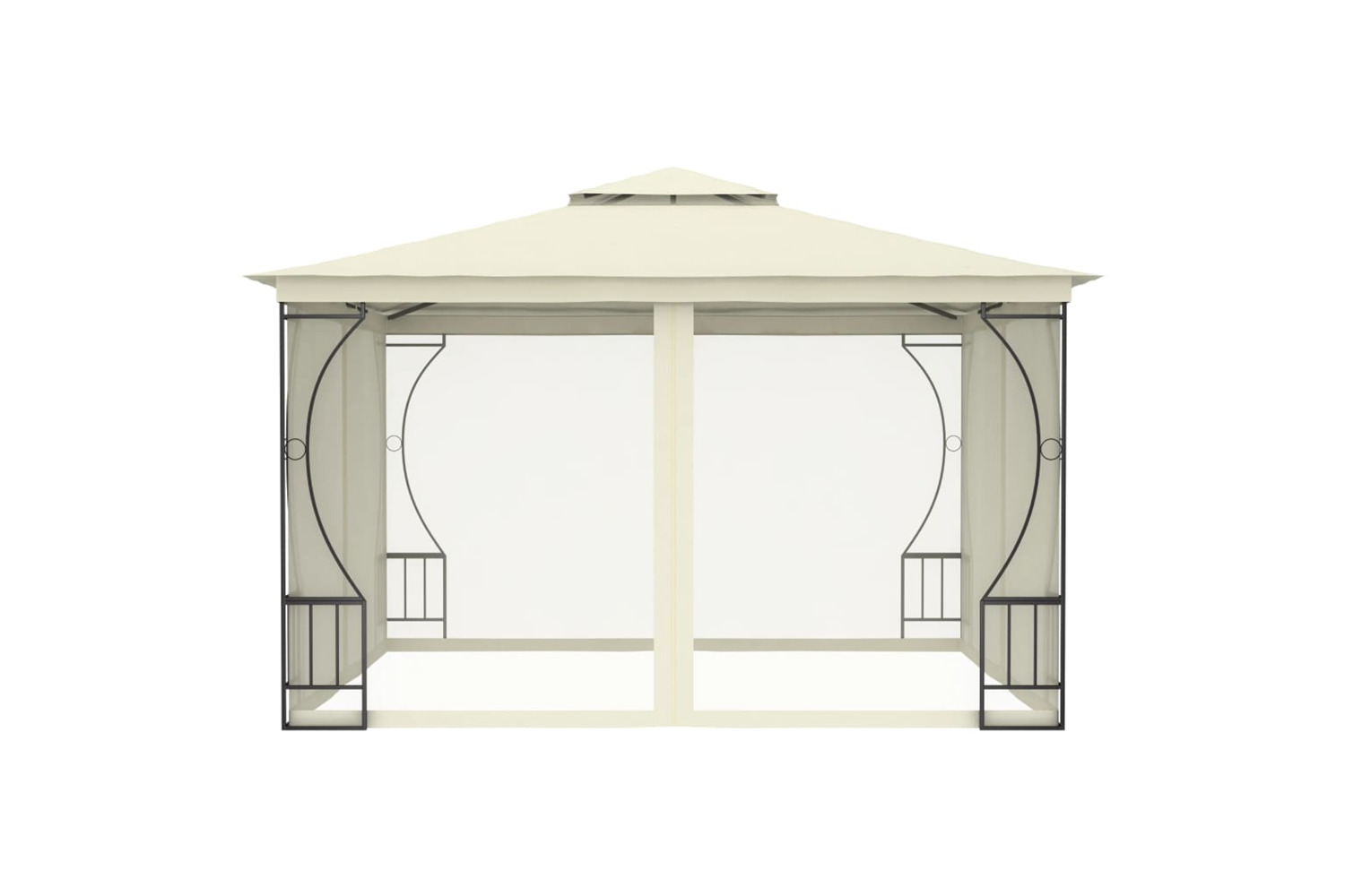 vidaXL 48595 Gazebo With Nets 300x300x265cm Cream