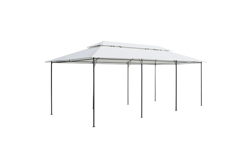 Vidaxl 310073 Gazebo With Curtains 600x298x270 Cm White 180g/mâ²