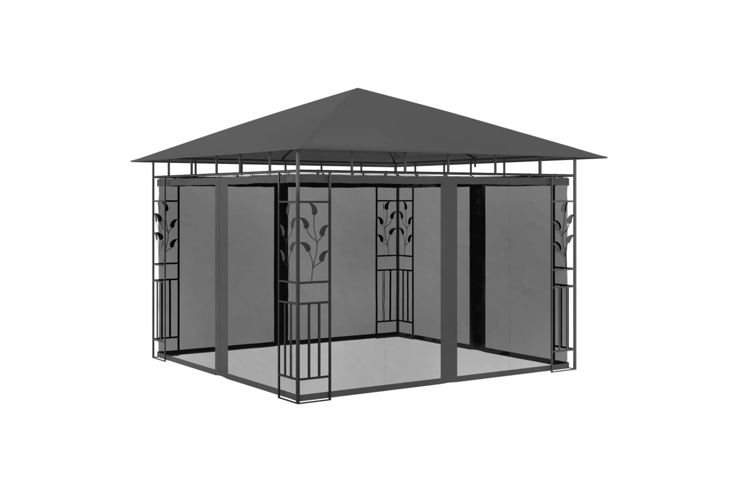 vidaXL 47972 Gazebo With Mosquito Net 3x3x2.73 M Anthracite 180 G/m²