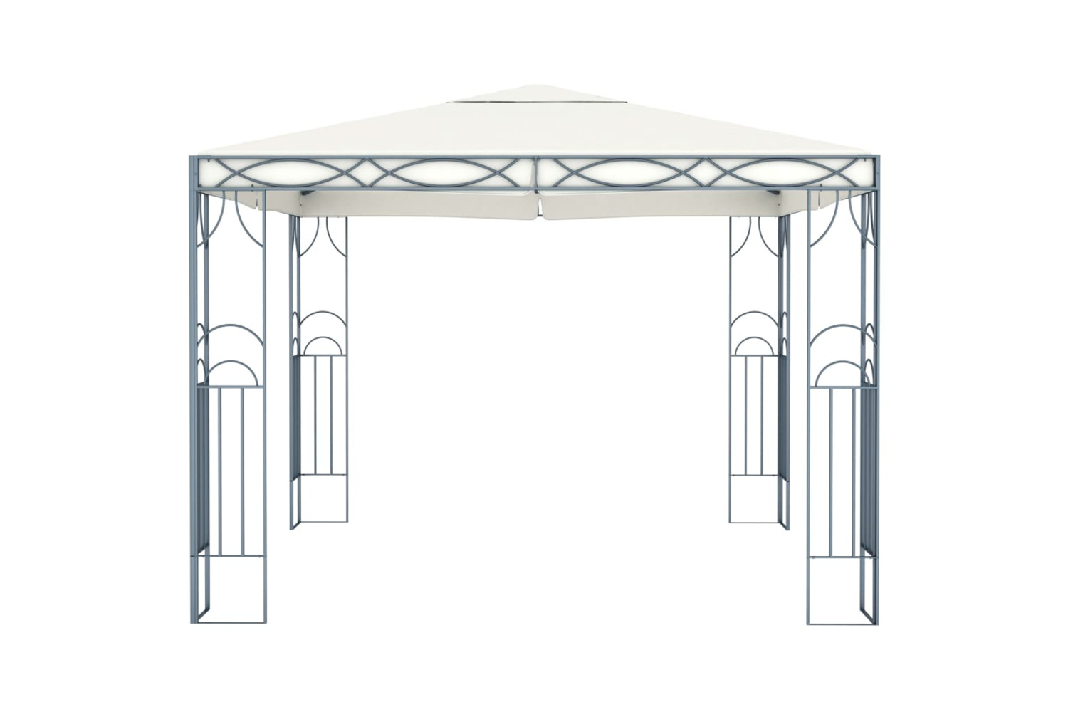 vidaXL 3070338 Gazebo With Led String Lights 300x300cm Cream