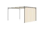 Vidaxl 47994 Garden Gazebo With Side Curtain 4x3x2.25 M Cream