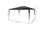 Vidaxl 45087 Party Tent 3x4 M Pe Anthracite