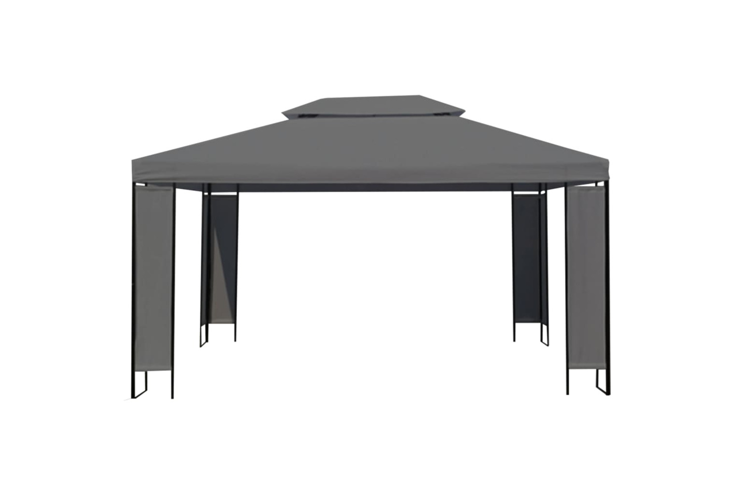 vidaXL 3070300 Gazebo With Led String Lights Anthracite 3x4 M