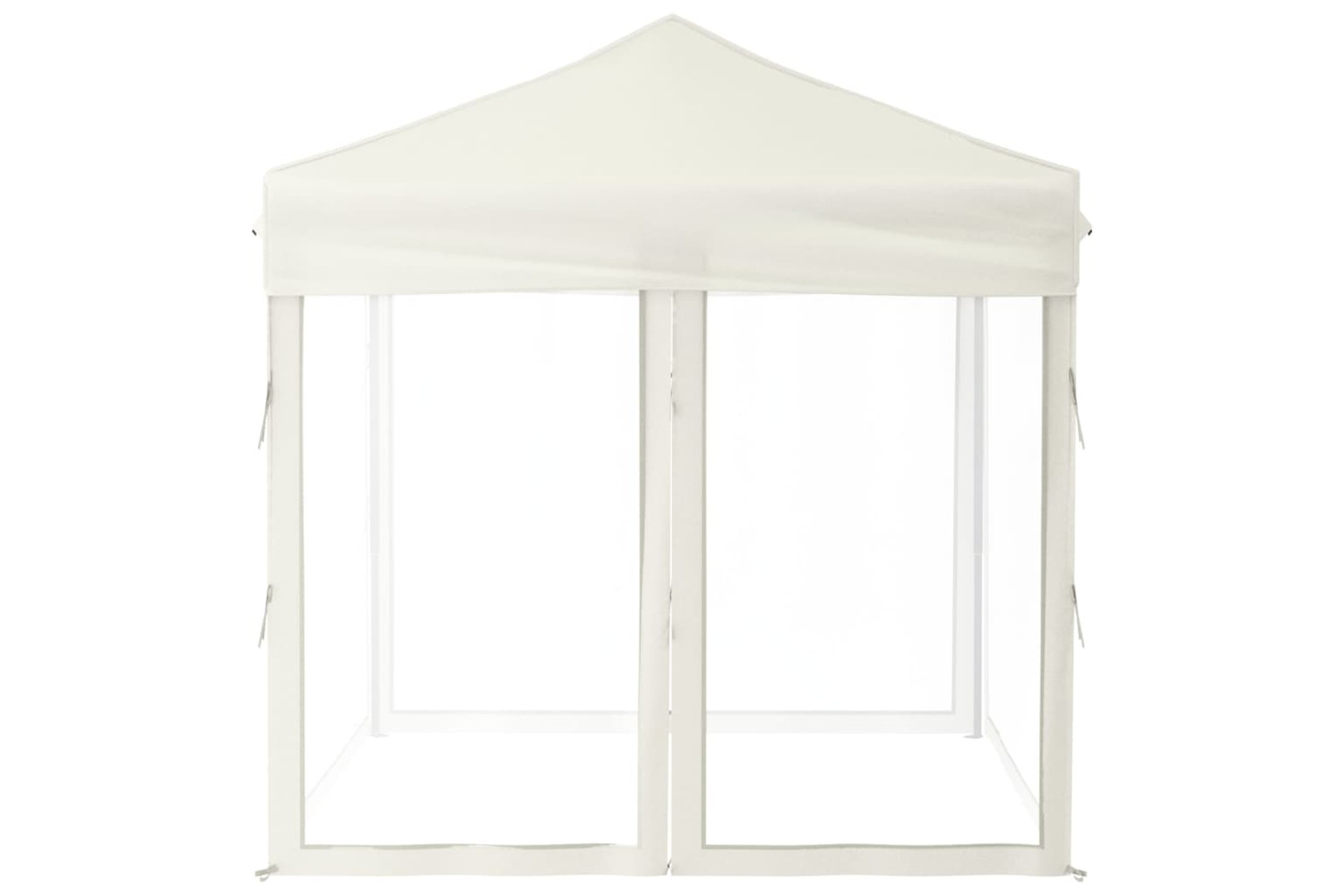 vidaXL 93508 Folding Party Tent With Sidewalls Cream 2x2 M