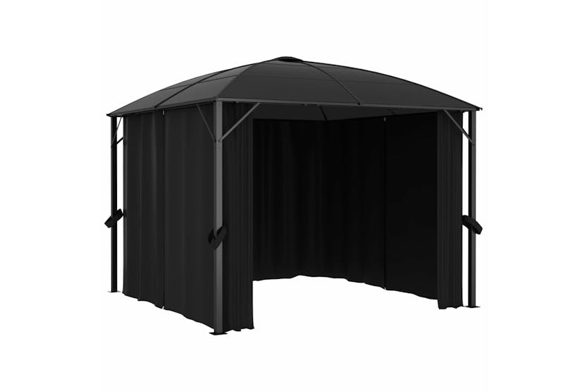 Vidaxl 48600 Gazebo With Curtains 300x300x265 Cm Anthracite