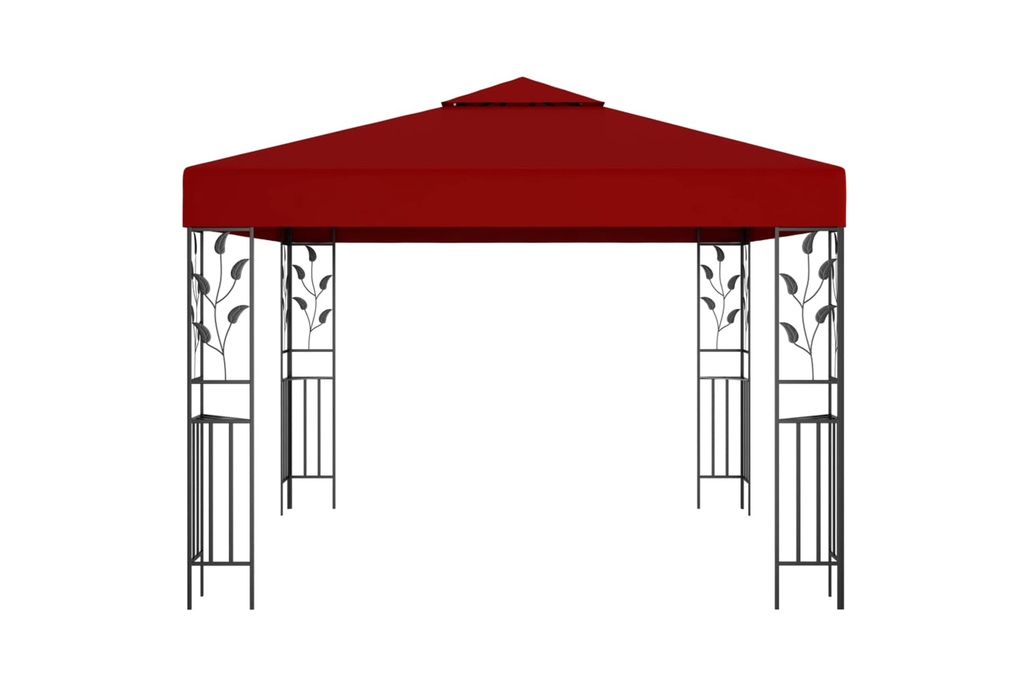 vidaXL 3070297 Gazebo With Led String Lights 3x3 M Wine Red