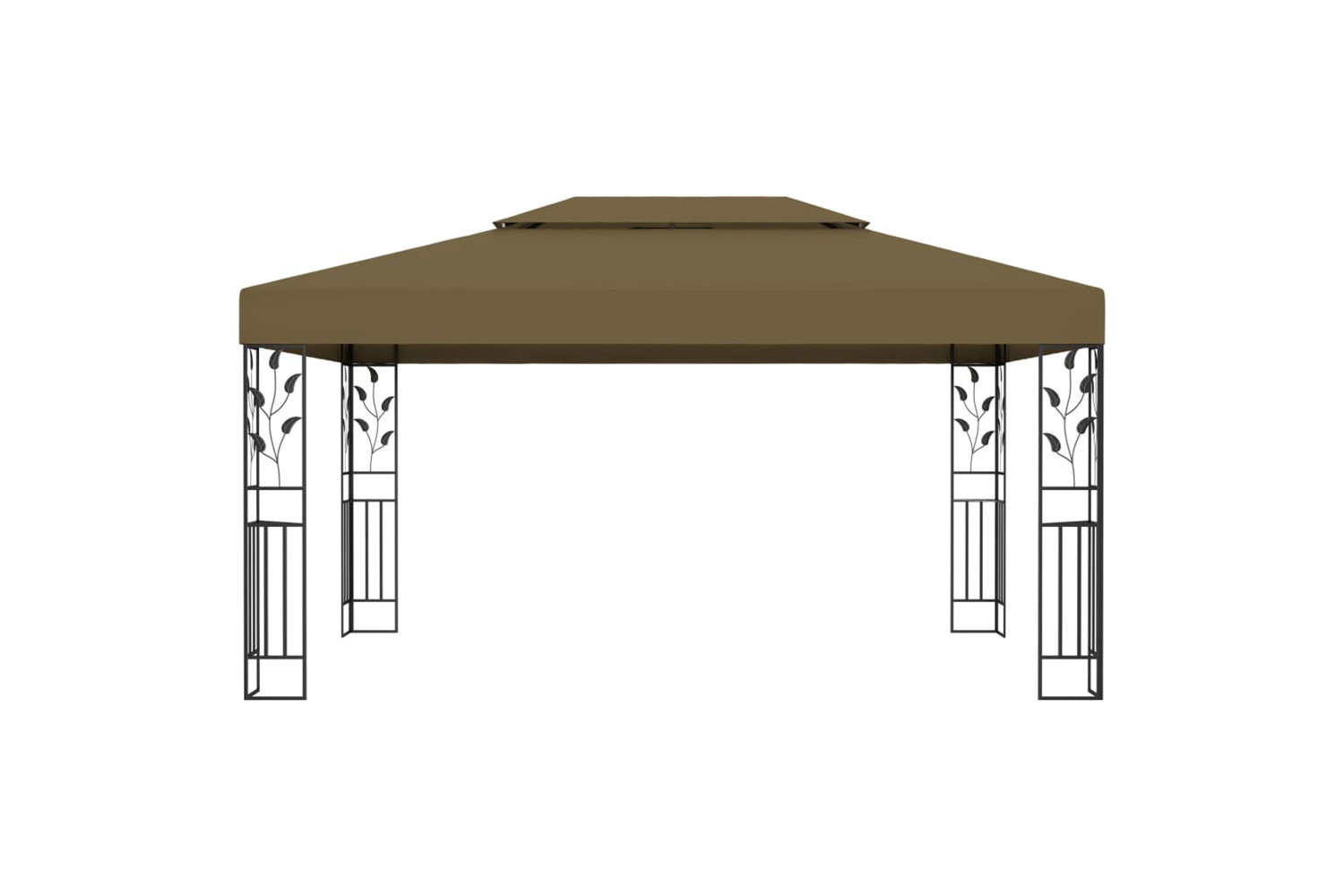 vidaXL 312244 Gazebo With Double Roof 3x4 M Taupe 180 G/m²