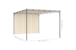 Vidaxl 47994 Garden Gazebo With Side Curtain 4x3x2.25 M Cream