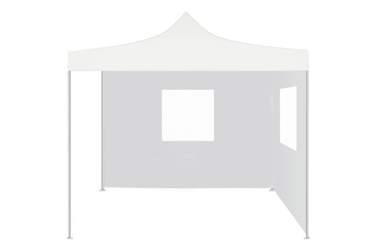 vidaXL 48862 Professional Folding Party Tent With 2 Sidewalls 3x3 M Steel White