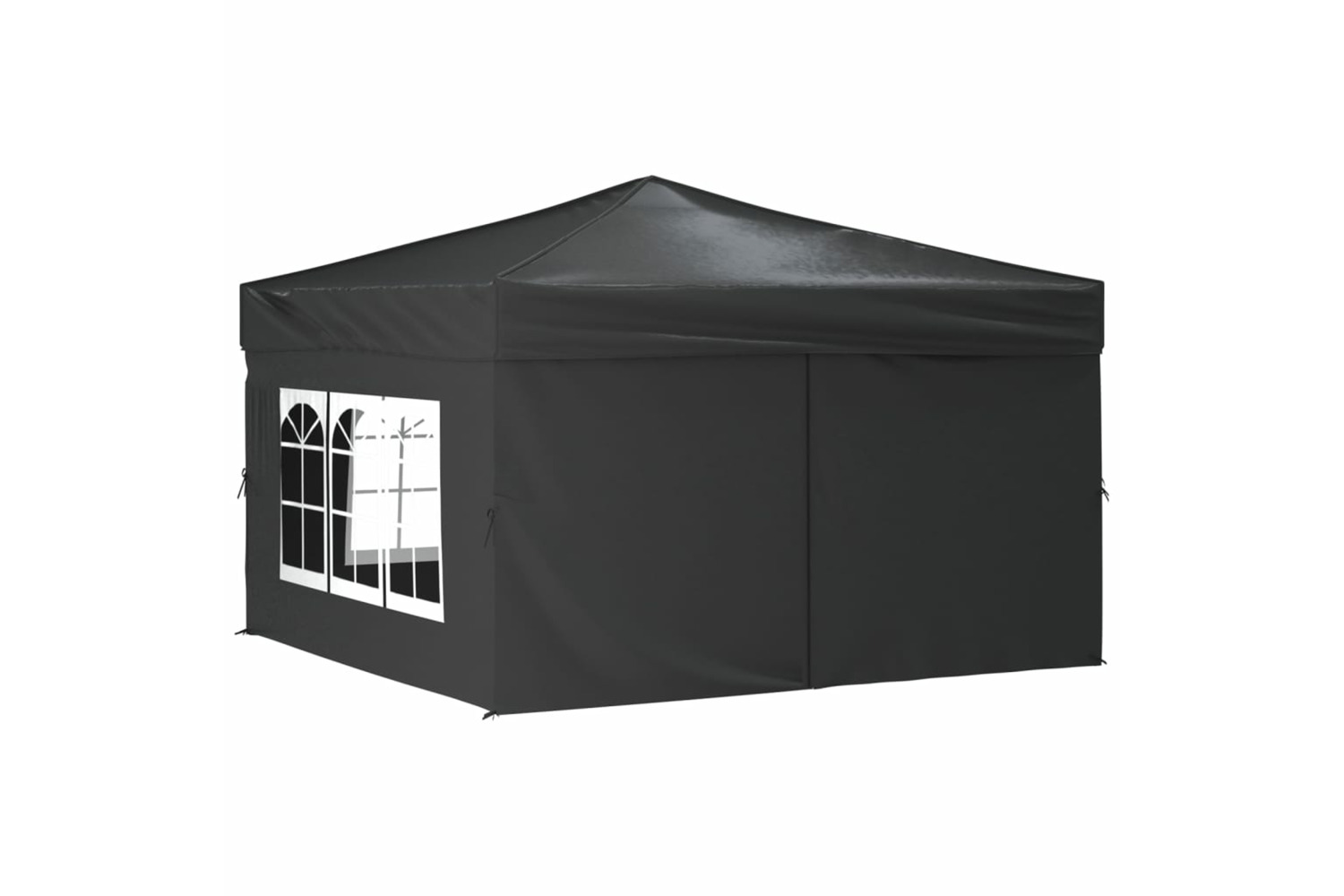 vidaXL 93523 Folding Party Tent With Sidewalls Anthracite 3x3 M