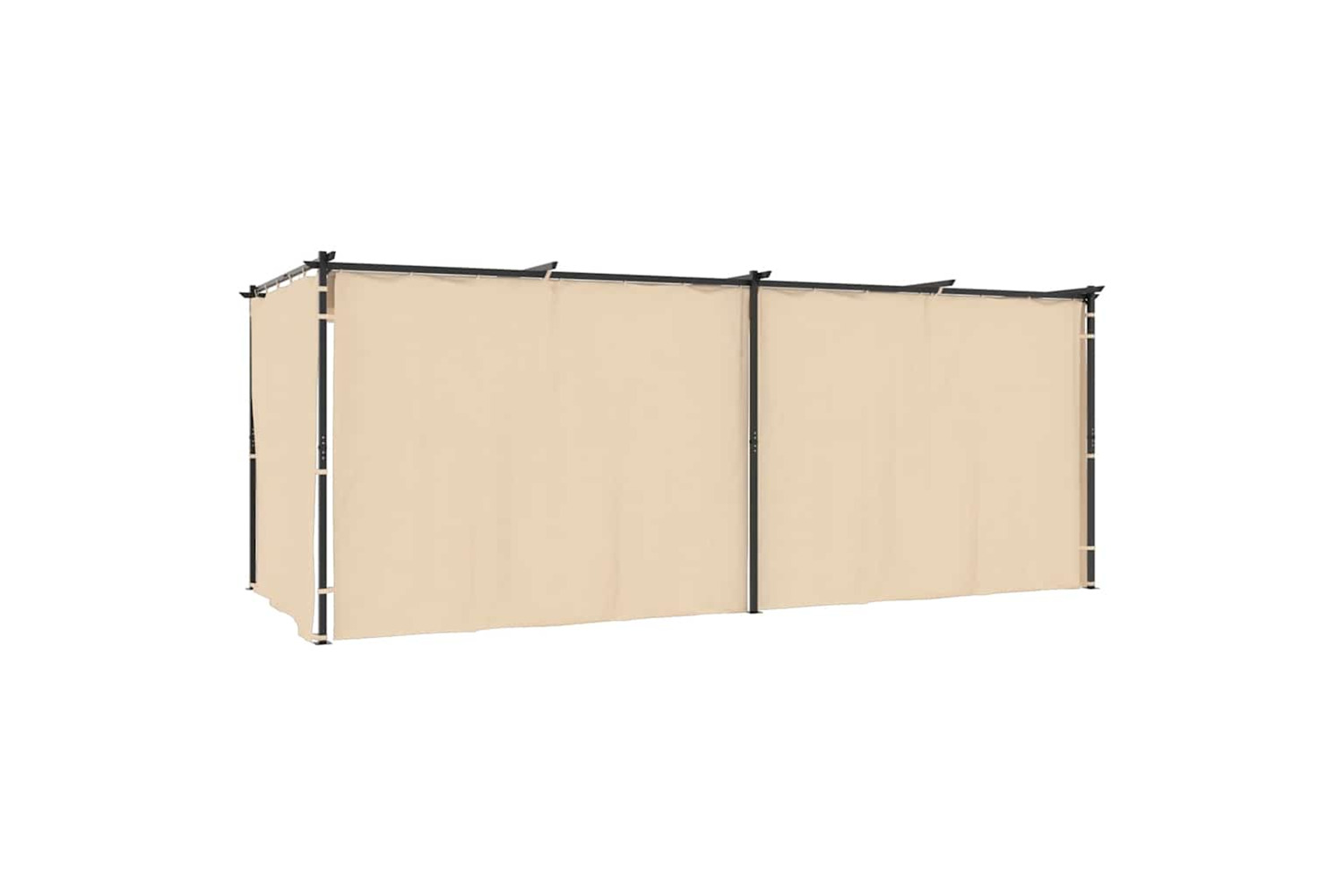 Vidaxl Gazebo With Curtains 3x6 M Cream Steel