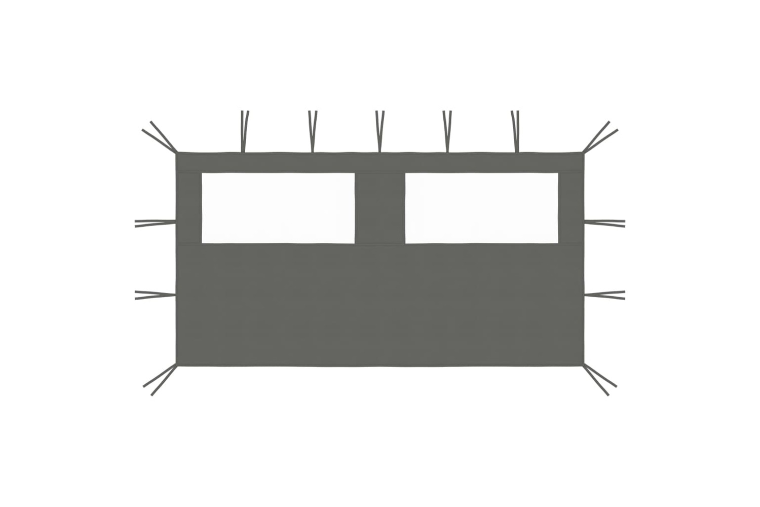 vidaXL 3070423 Gazebo Sidewall With Windows 4x2 M Anthracite