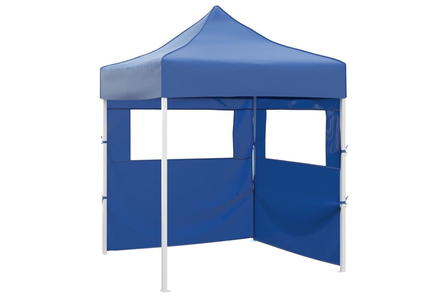 vidaXL Professional Folding Party Tent With 2 Sidewalls 2x2 M Steel Blue
