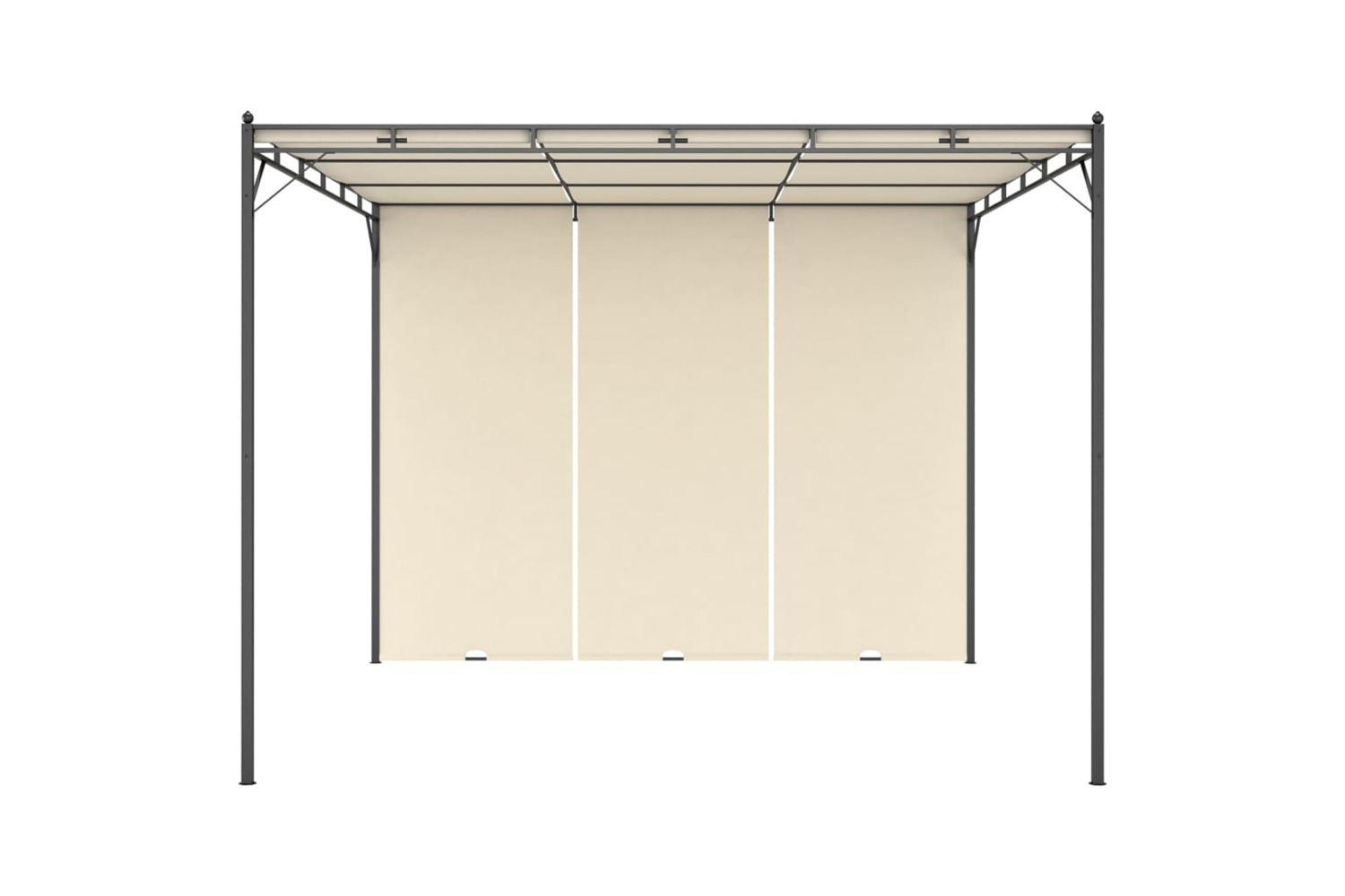vidaXL 47993 Garden Gazebo With Side Curtain 3x3x2.25m Cream
