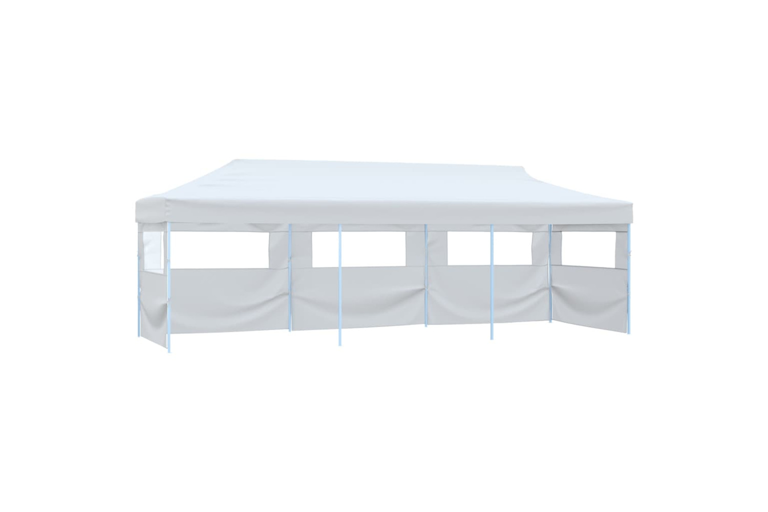 vidaXL Folding Pop-up Party Tent With 5 Sidewalls 3x9 M White