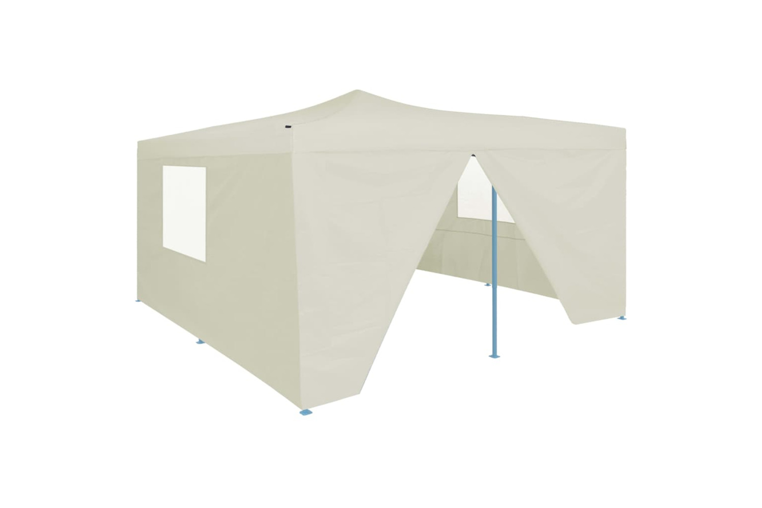 vidaXL 48906 Folding Gazebo With 4 Sidewalls 5x5 M Cream