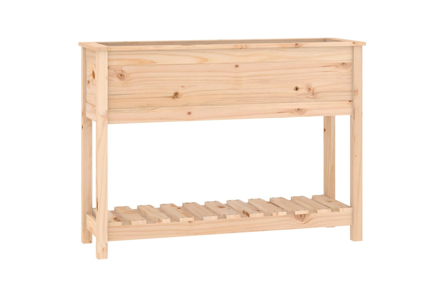 vidaXL 823766 Planter With Shelf 111.5x34.5x81cm Solid Wood Pine