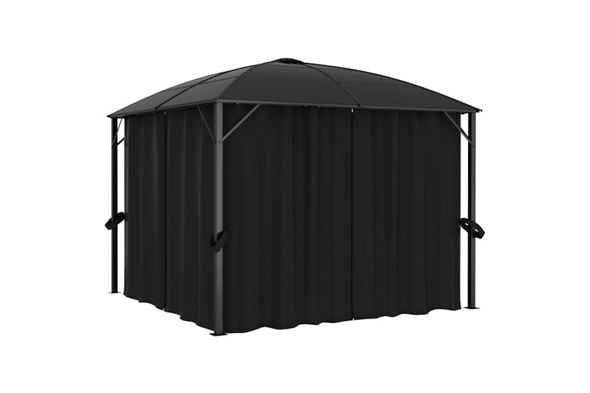 Vidaxl 48600 Gazebo With Curtains 300x300x265 Cm Anthracite