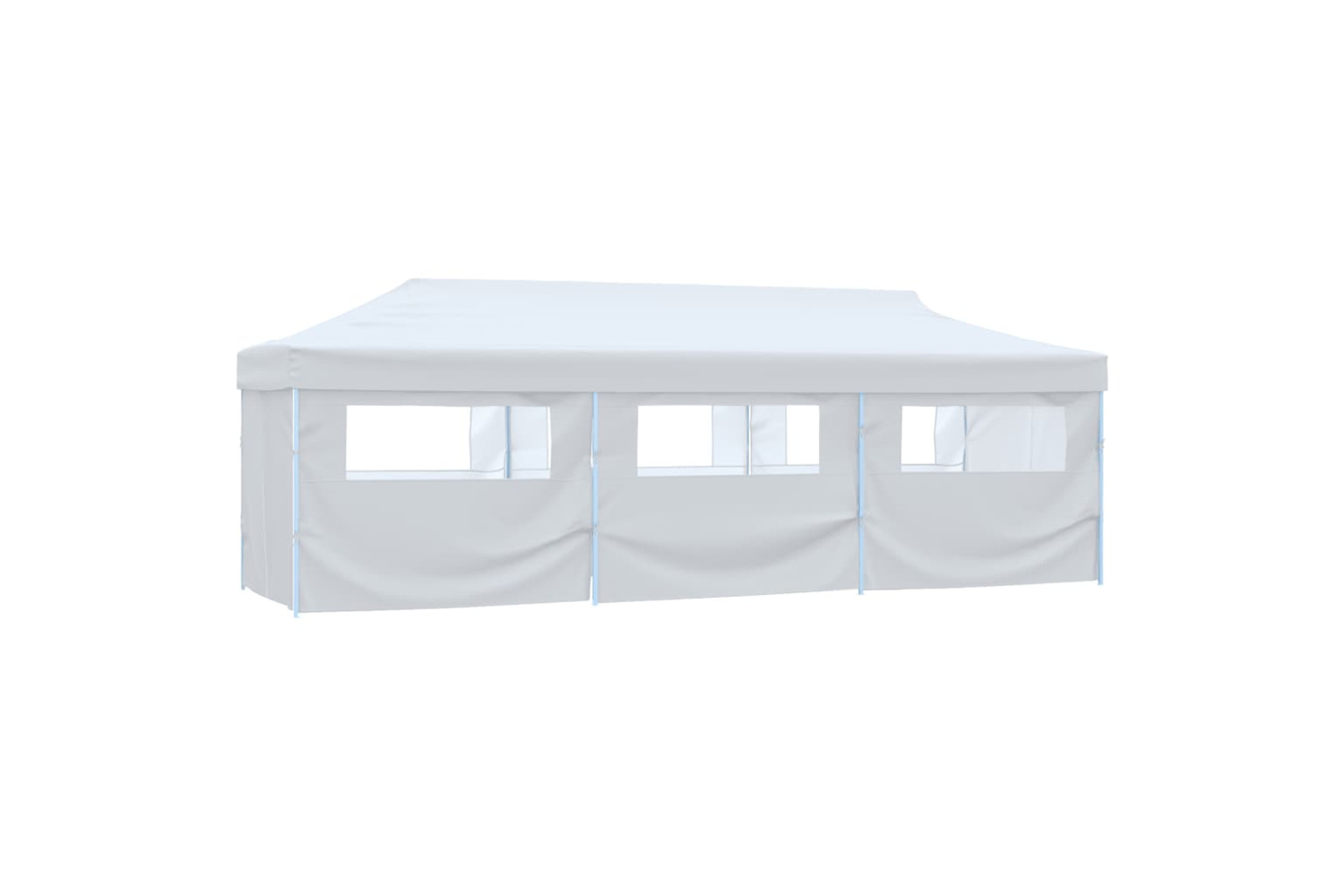 vidaXL Folding Pop-up Party Tent With 8 Sidewalls 3x9 M White