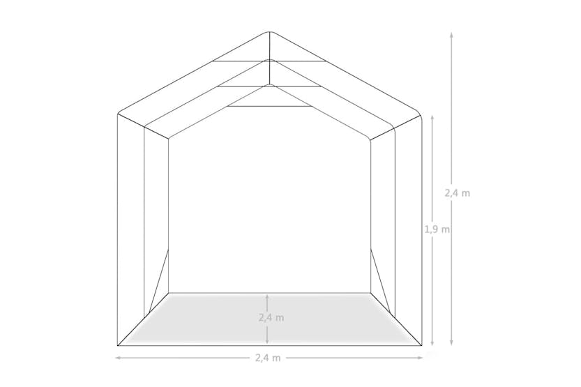 Vidaxl 3056431 Garage Tent Pvc 2.4x2.4 M Green