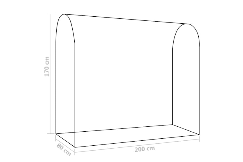 Vidaxl 46916 Greenhouse With Zippered Door 200x80x170 Cm