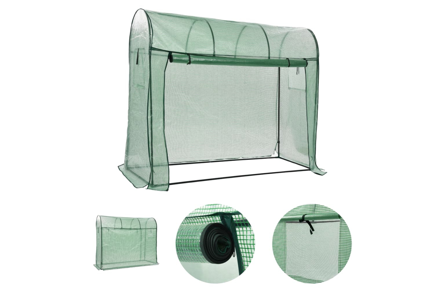 vidaXL 46916 Greenhouse With Zippered Door 200x80x170cm