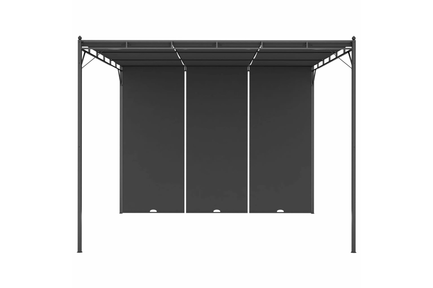 vidaXL 47995 Garden Gazebo With Side Curtain 3x3x2.25 M Anthracite