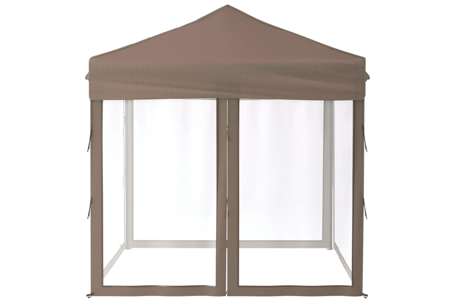 vidaXL 93512 Folding Party Tent With Sidewalls Taupe 2x2 M